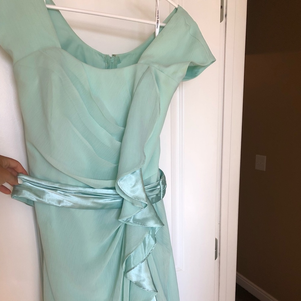 David’s Bridal Mint Bridesmaid Dress